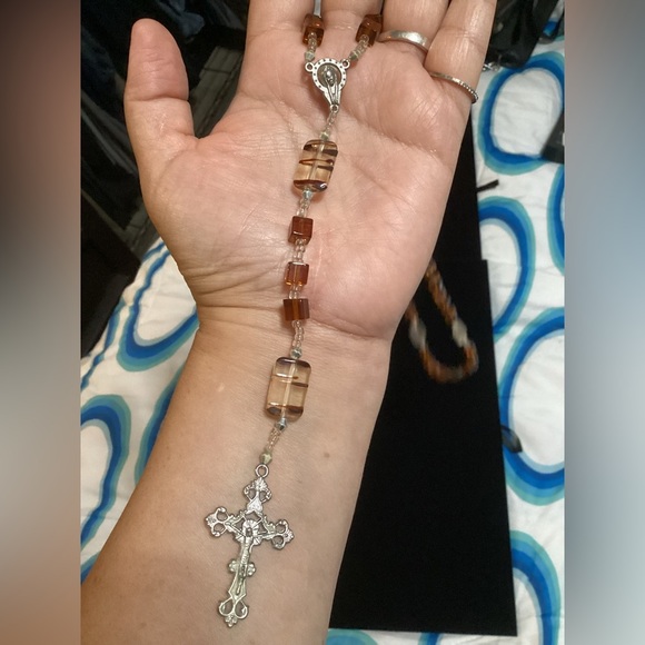 New handmade Rosary/necklace with cross - #174 - Picture 3 of 9
